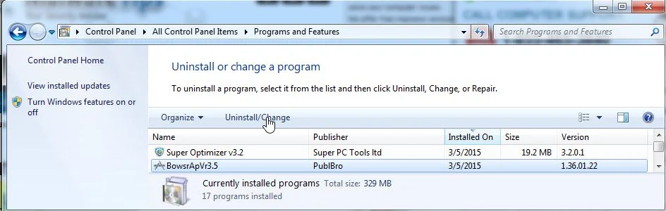Uninstall BowsrApVr3.5 from Windows Remove BowsrApVr3.5 from Windows