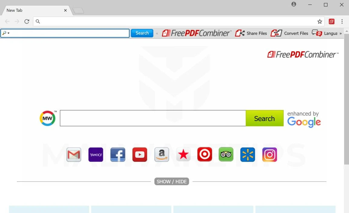 FreePDFCombiner FreePDFCombiner toolbar
