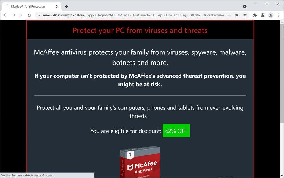 Remove Renewalstationwmca2.store scam (Virus Removal Guide) 1 Image: Renewalstationwmca2.store scam