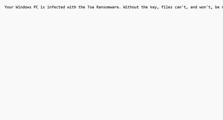 Image: Toa ransomware