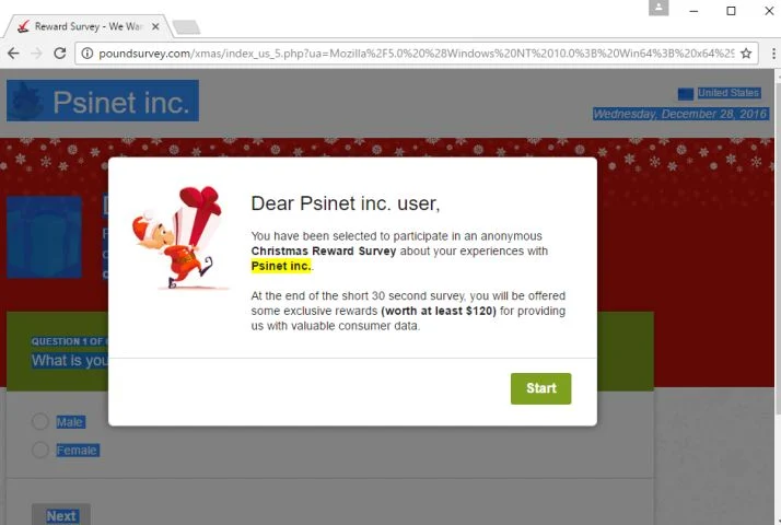 Poundsurvey.com pop-ups Poundsurvey.com virus