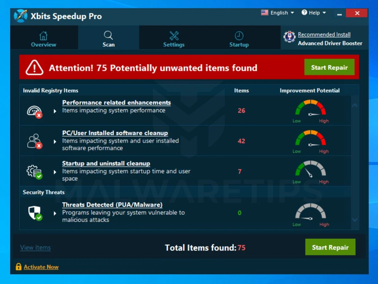 Image: Xbits Speedup Pro