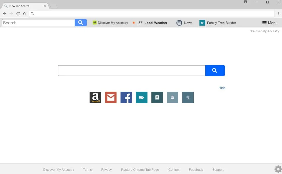 Remove Search.hdiscovermyancestry.com redirect (Virus Removal Guide) 1 Search.hdiscovermyancestry.com redirect virus