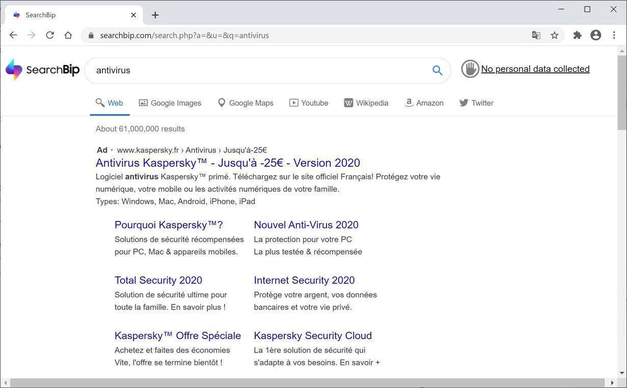 Remove SearchBip browser redirect (Virus Removal Guide) 1 Image: Chrome browser is redirected to SearchBip Search