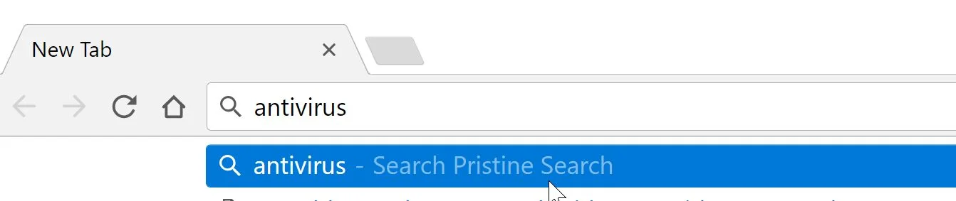 Pristine Search redirect virus