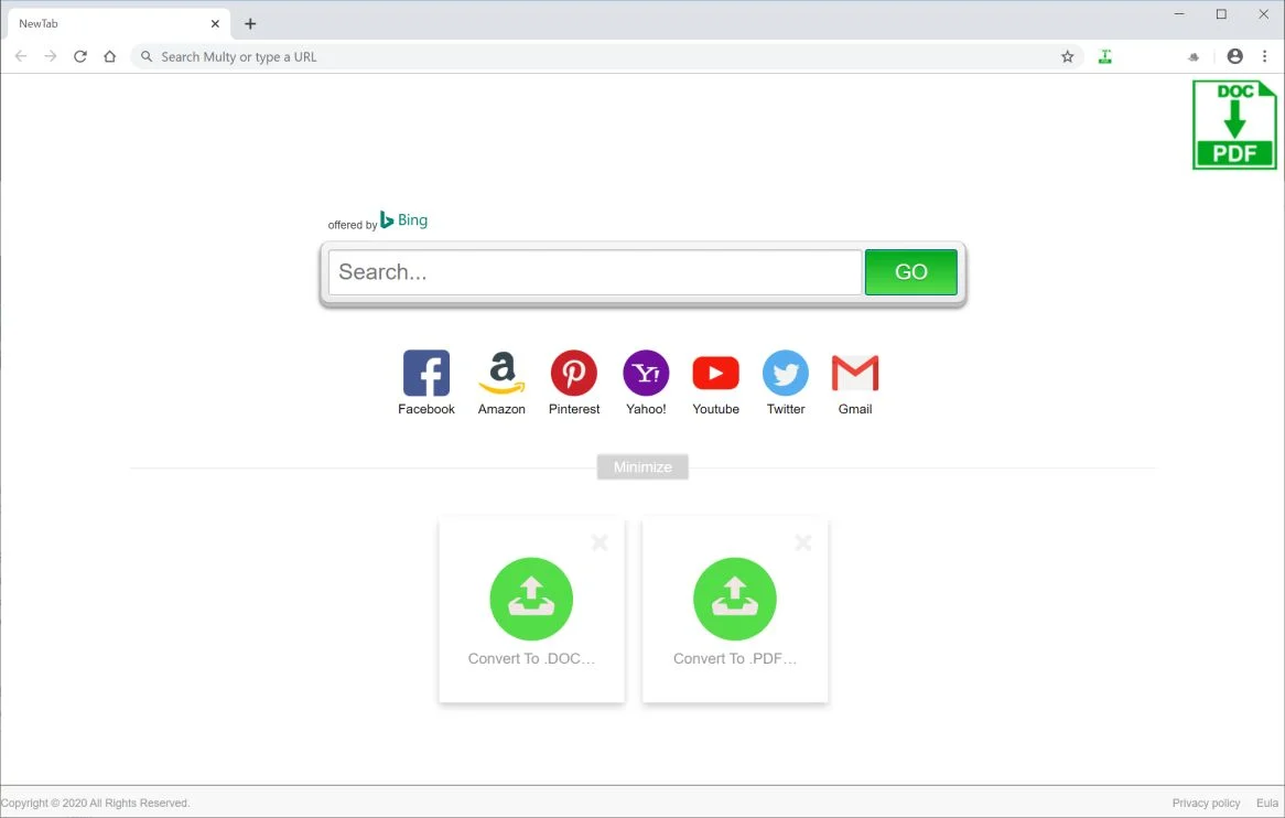 How to remove ProDocToPdf redirect (Virus Removal Guide) 1 Image: Chrome browser is redirected to ProDocToPdf