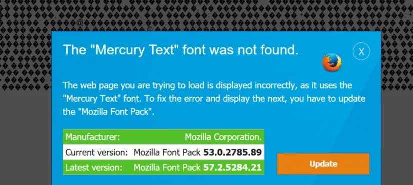 How to remove "Mozilla Font Pack" pop-up ads (Virus Removal Guide) 1 Mozilla Font Pack Scam adware
