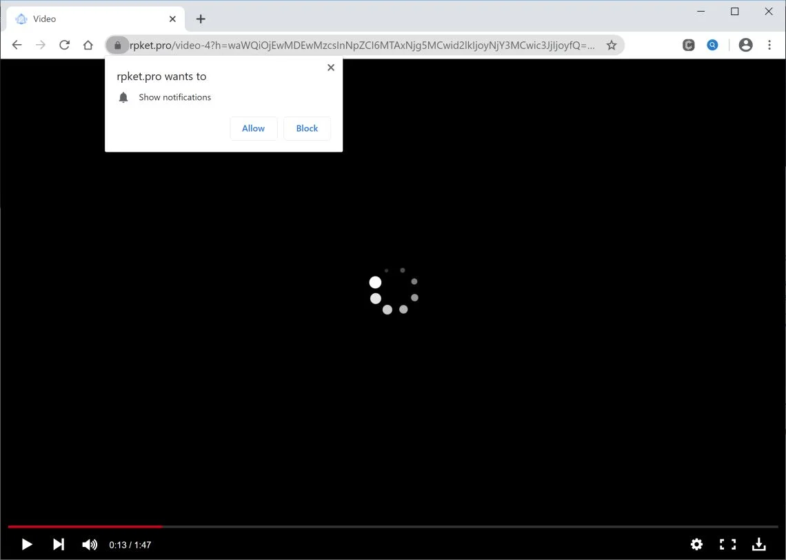 How to remove Rpket.pro pop-up ads (Virus Removal Guide) 1 Image: Chrome browser is redirected to Rpket.pro