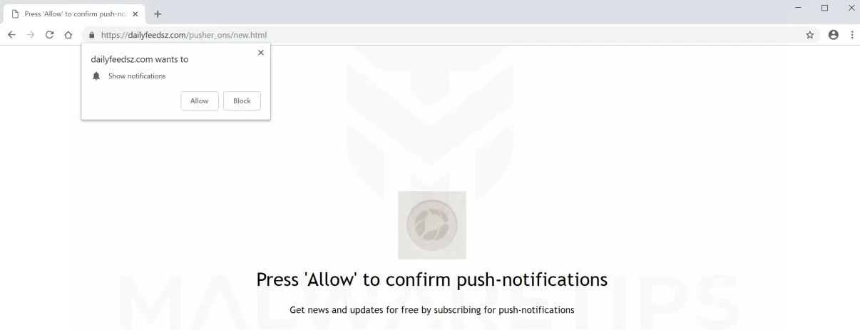 dailyfeedsz.com pop-up ads scam