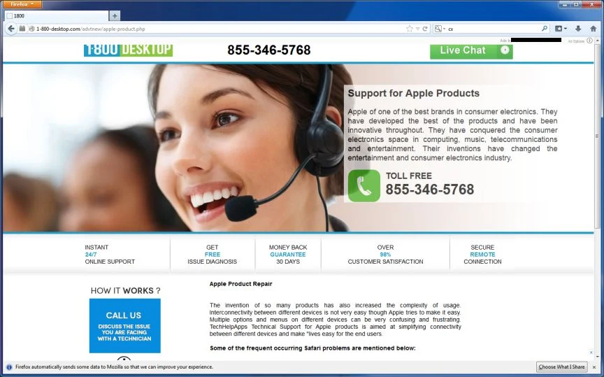 [Image: 1-800-desktop.com pop-up ads]