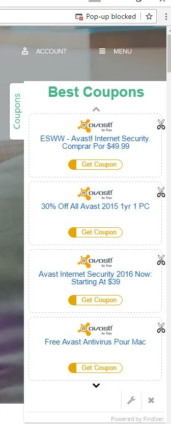 Ads by Findizer adware