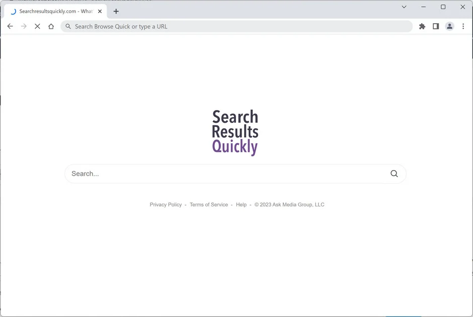 Image: SearchResultsQuickly.com Browser Redirect