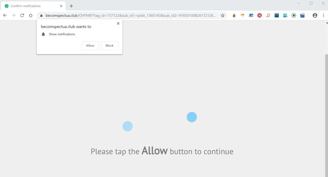 Remove Becomspectua.club pop-up ads (Virus Removal Guide) 1 becomspectua.club redirect virus