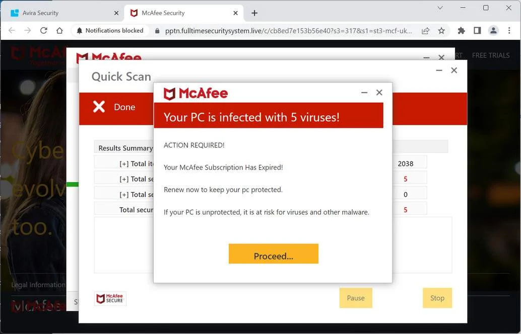 Remove Fulltimesecuritysystem.live Ads (Virus Removal Guide) 1 Image: Fulltimesecuritysystem.live Fake Alert