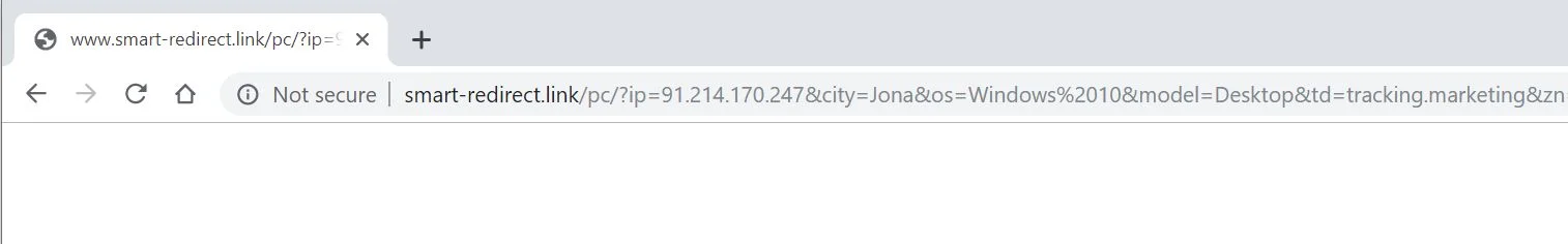 How to remove Smart-redirect.link redirect (Virus Removal Guide) 1 Image: Chrome browser is redirected to Smart-redirect.link
