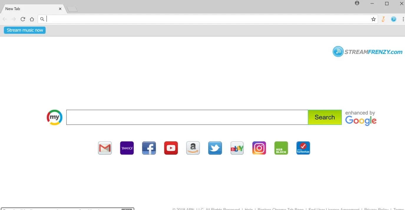 How To Remove Stream Frenzy (Chrome, Firefox, IE & Edge) 1 Stream Frenzy New Tab redirect