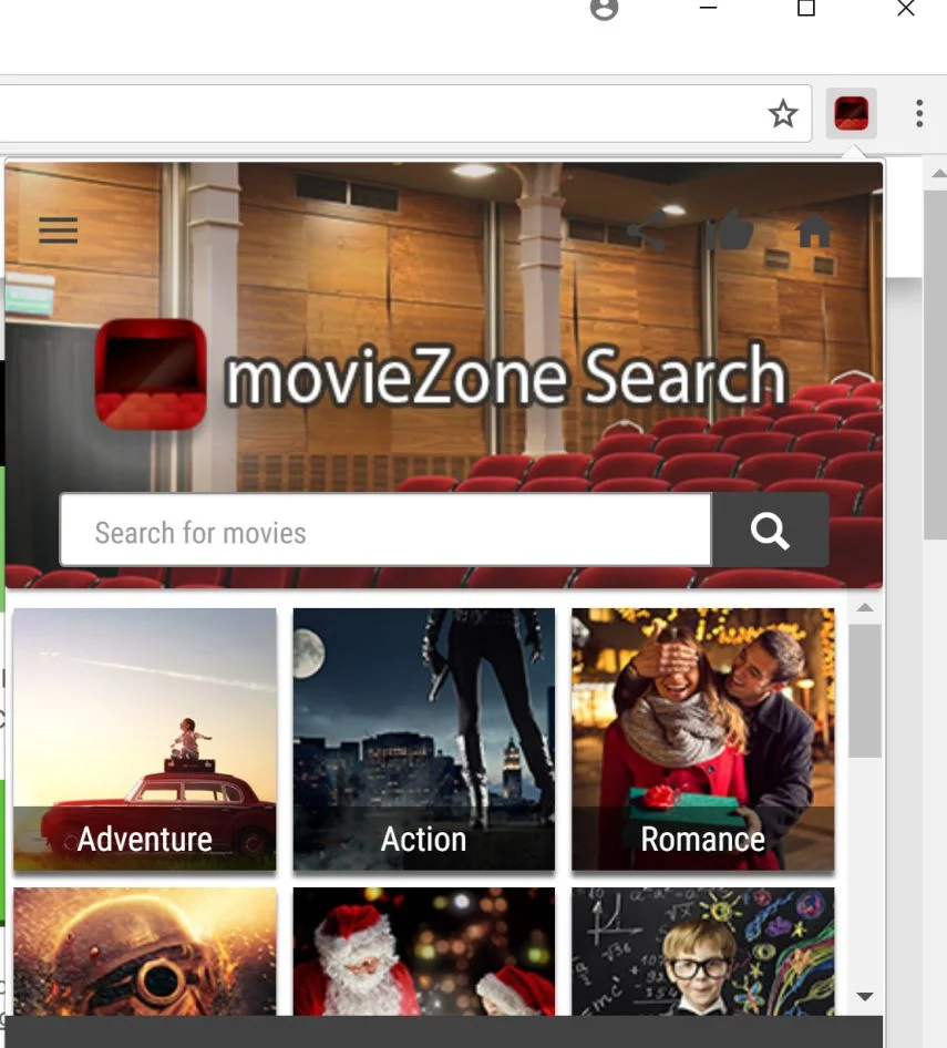 movieZone Search 1.0.1 Chrome Extension Virus