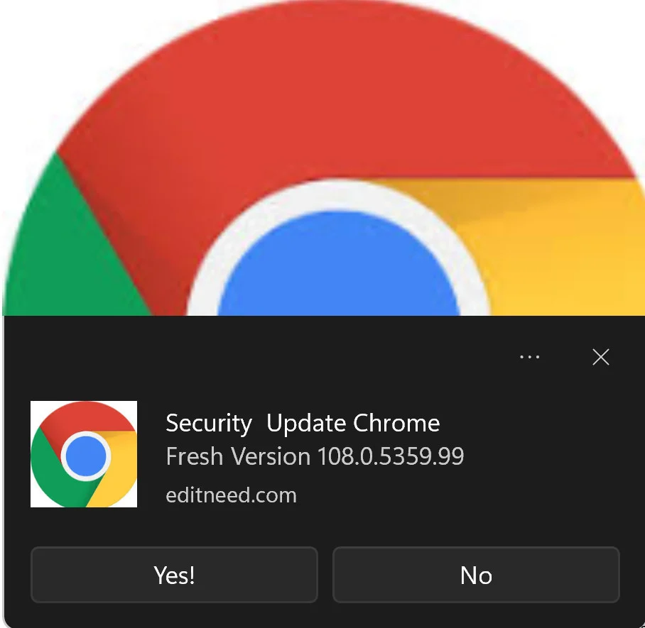 Image Security Update Chrome Pop-up Ads