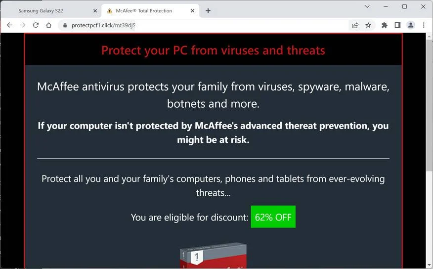 protectpcf1.click scam