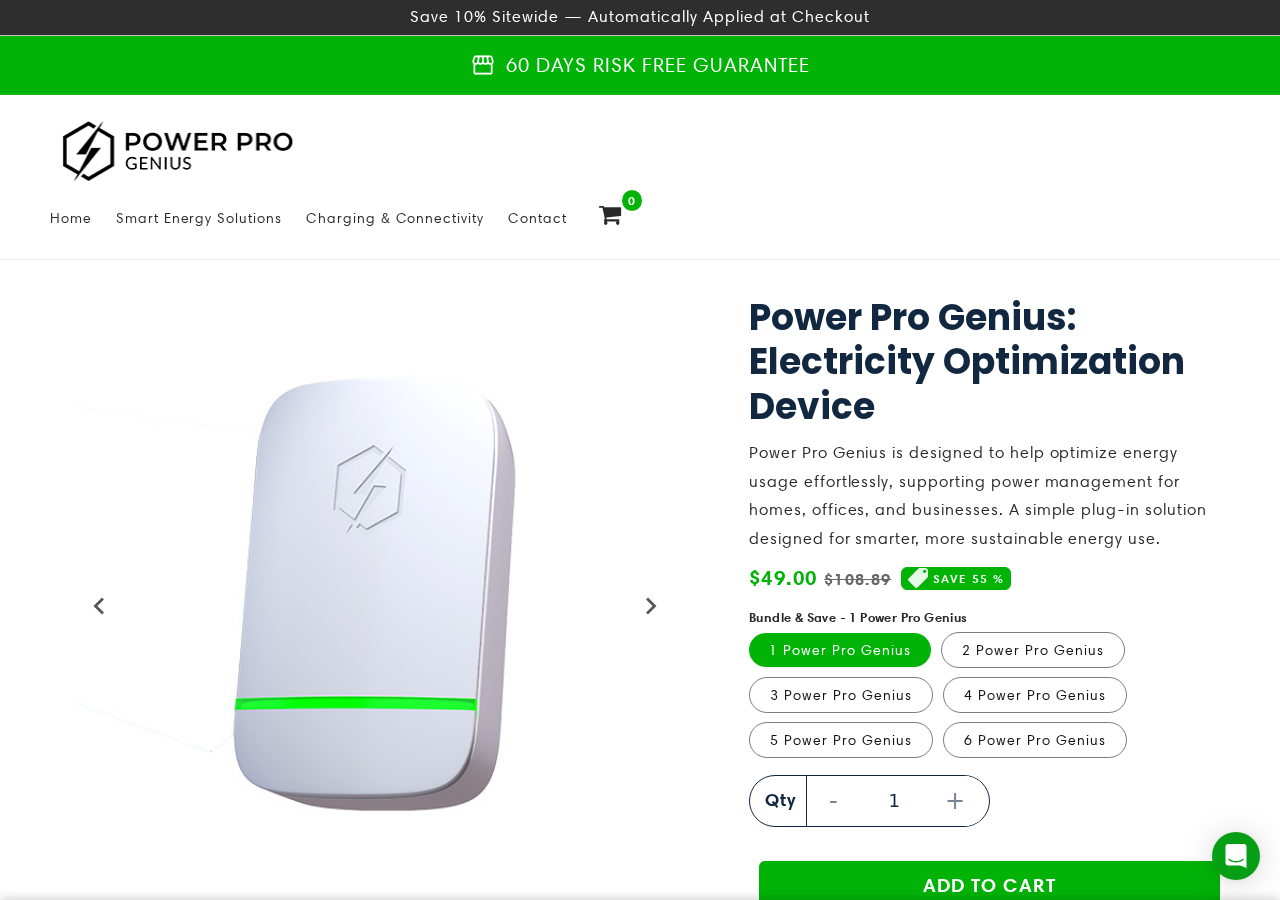 Power Pro Genius EXPOSED - Fake or Real? Scam Investigation 1 Original capture of the Power Pro Genius product page showing the $49 offer, bundle choices and 60-day guarantee banner