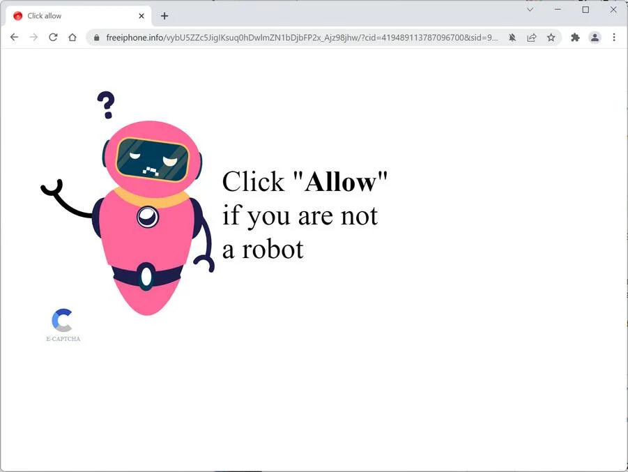 How to Remove Freeiphone.info Pop-up Ads (Virus Removal Guide) 1 Image: Chrome browser is redirected to Freeiphone.info