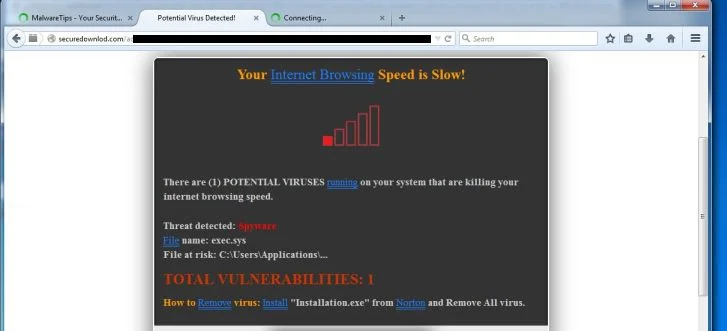 SecureDownload.com pop-up virus SecureDownload.com virus