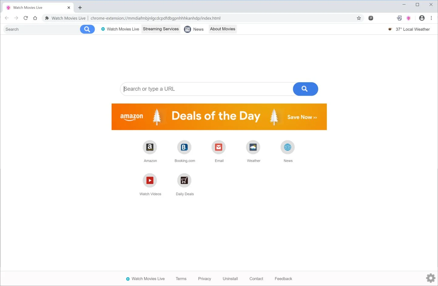 How to remove Watch Movies Live redirect (Virus Removal Guide) 1 Image: Chrome browser is redirected to Watch Movies Live