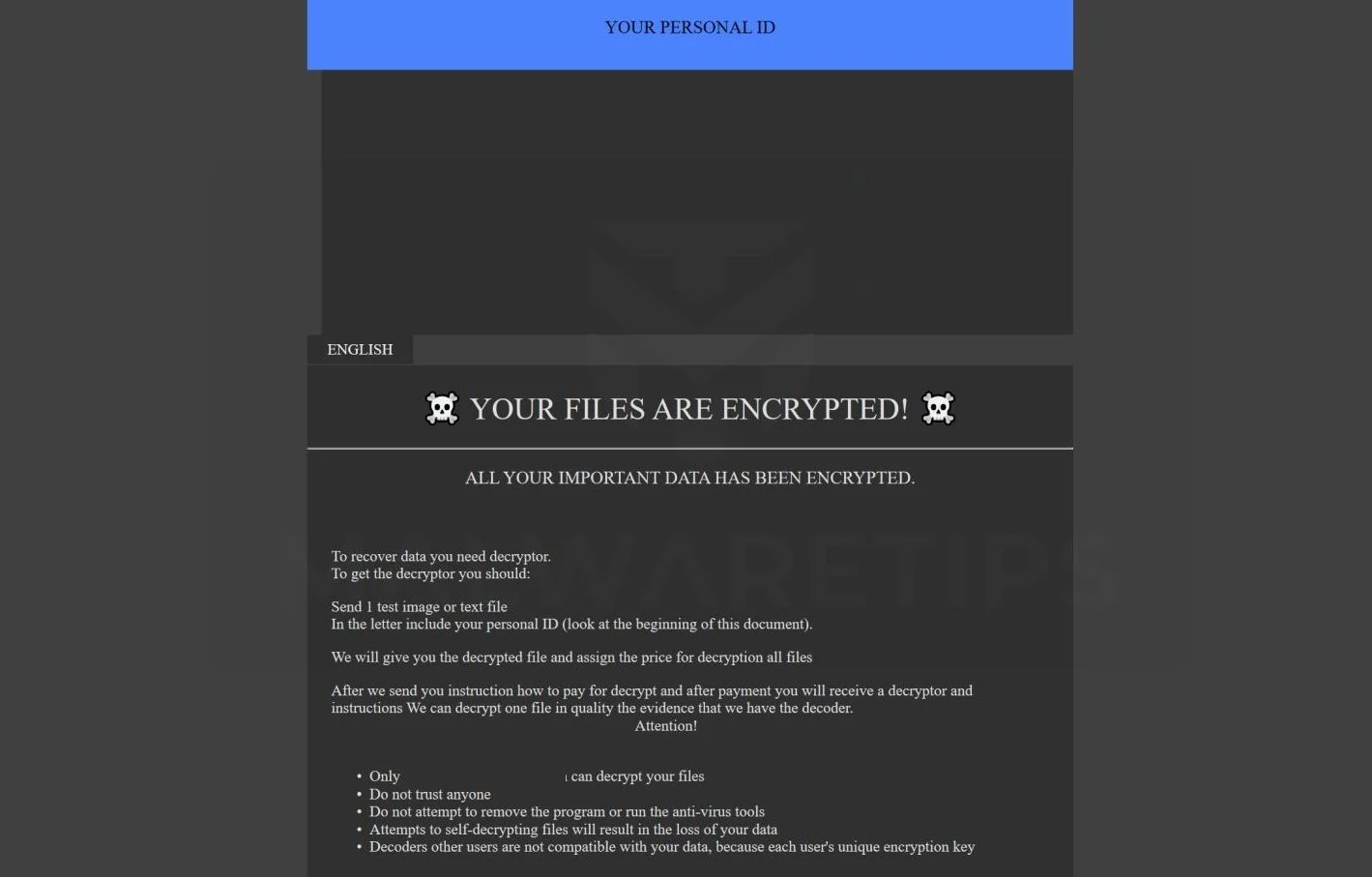 Image: [gustafkeach@johnpino.com].ad ransomware