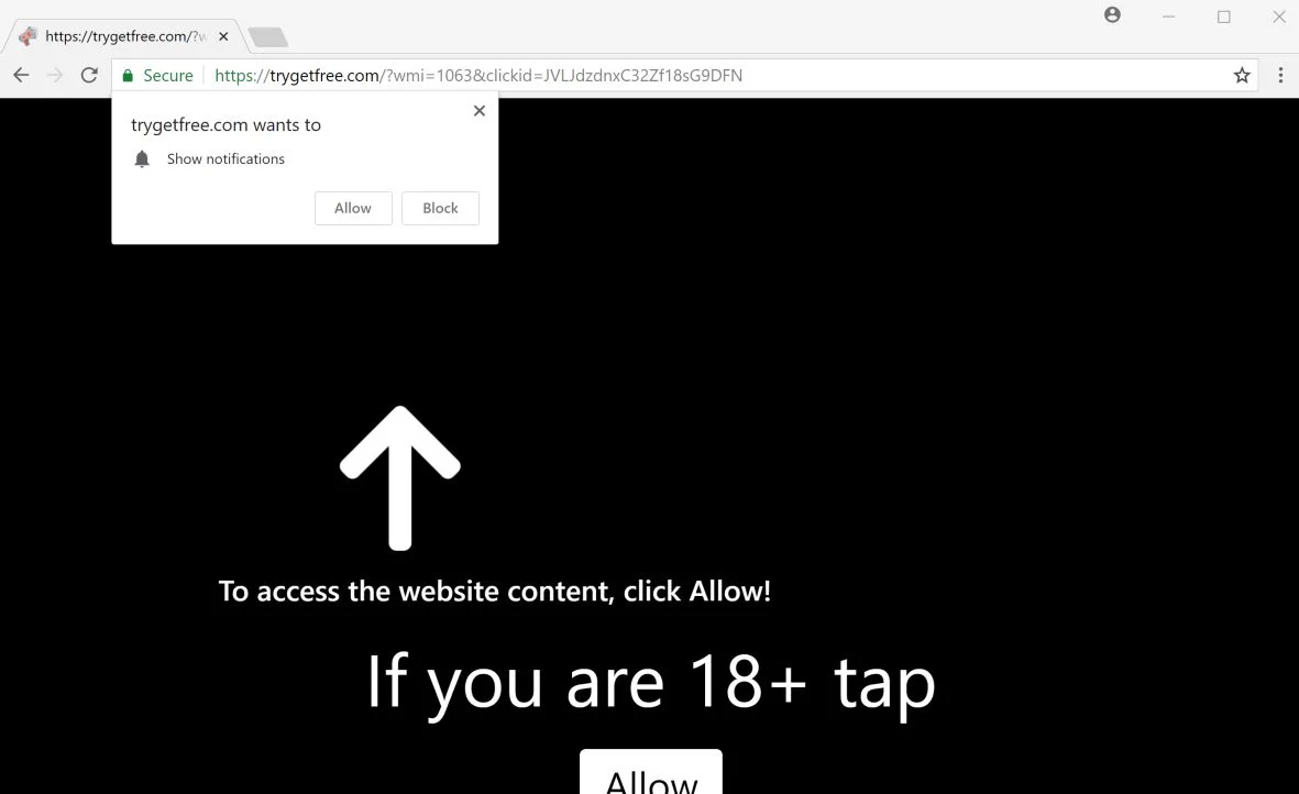 trygetfree.com redirect virus