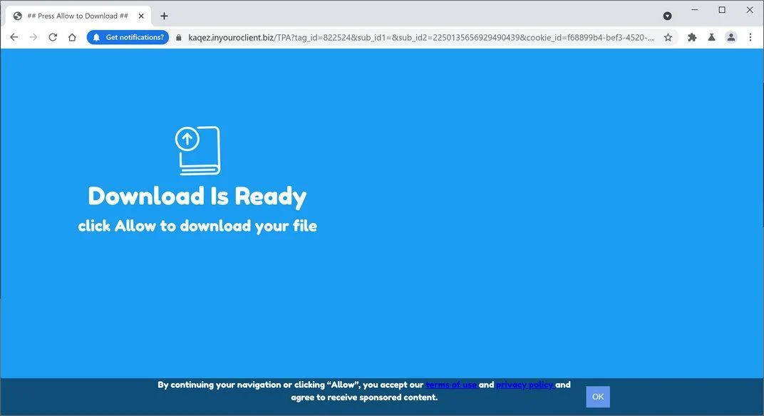 Remove Inyouroclient.biz pop-up ads (Virus Removal Guide) 1 Image: Chrome browser is redirected to Inyouroclient.biz