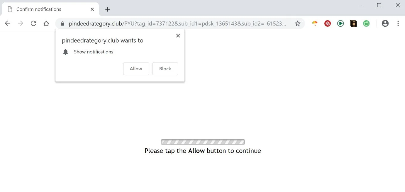 How to remove Pindeedrategory.club pop-up ads (Virus Removal Guide) 1 pindeedrategory.club redirect virus