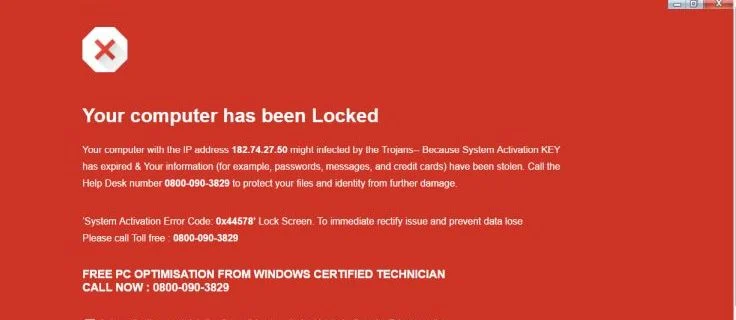 Internet Explorer Critical ERROR Scam