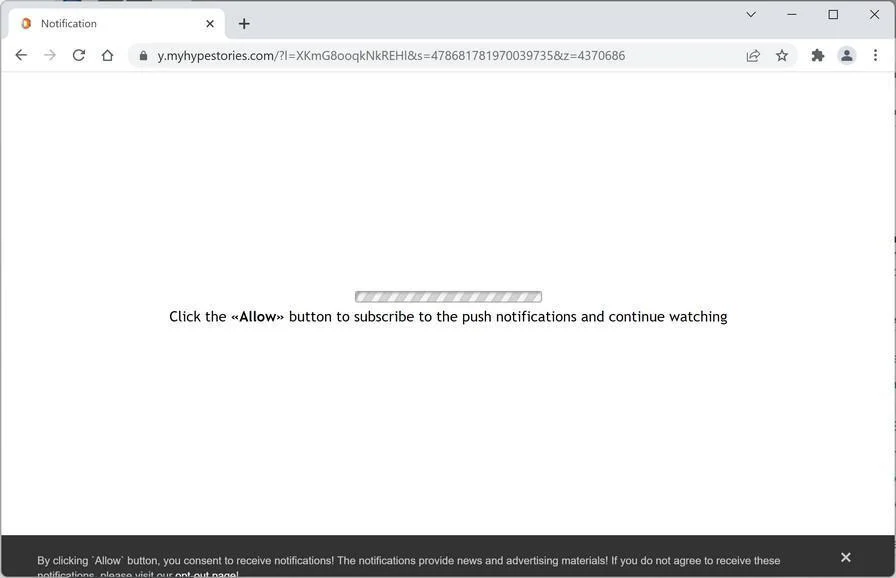 Remove Myhypestories.com Pop-up Ads (Virus Removal Guide) 1 Image: Chrome browser is redirected to Myhypestories.com