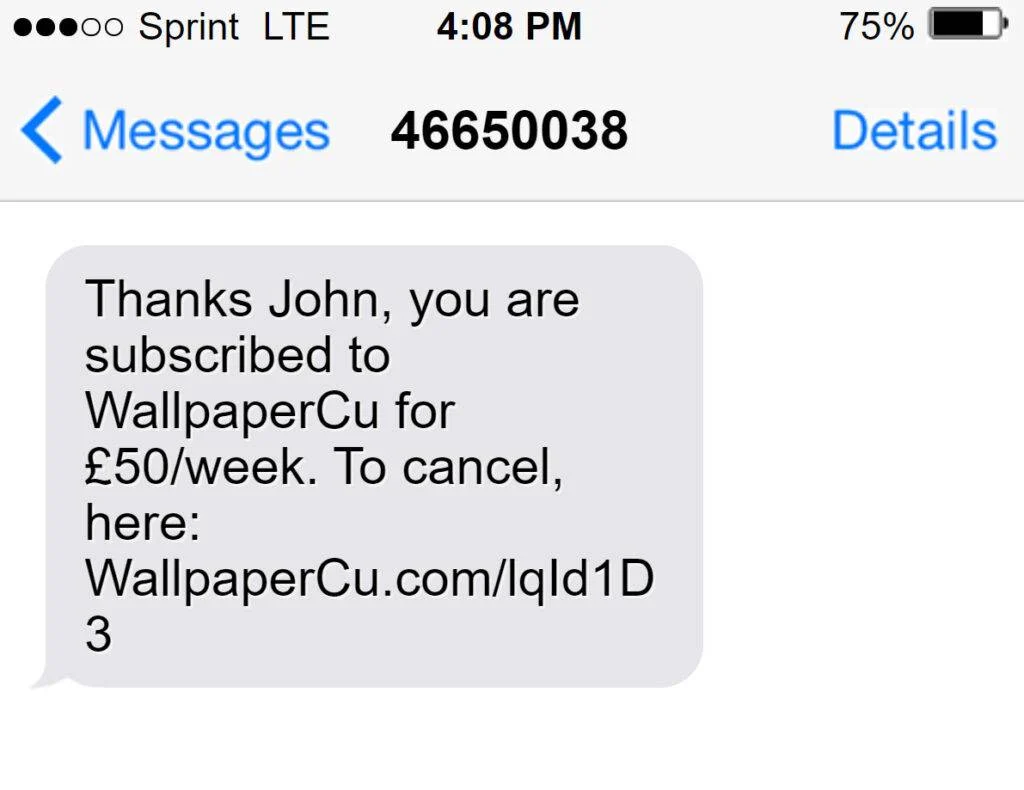WallpaperCu Text Message Scam - What Is It & How It Works 1 WallpaperCu Text Message Scam
