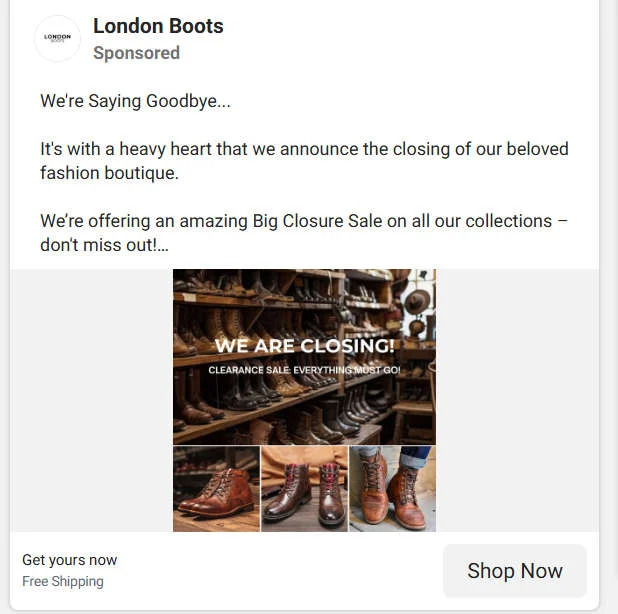 Fake Store Closing Sales Exposed: London, New York, Sydney & More 1 London boots.com scam