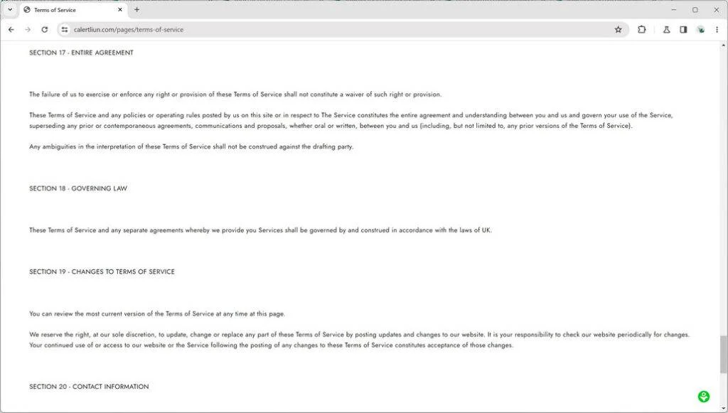 Calertliun.com Review: Legit Store or Scam? Our Findings 1 calertliun.com scam