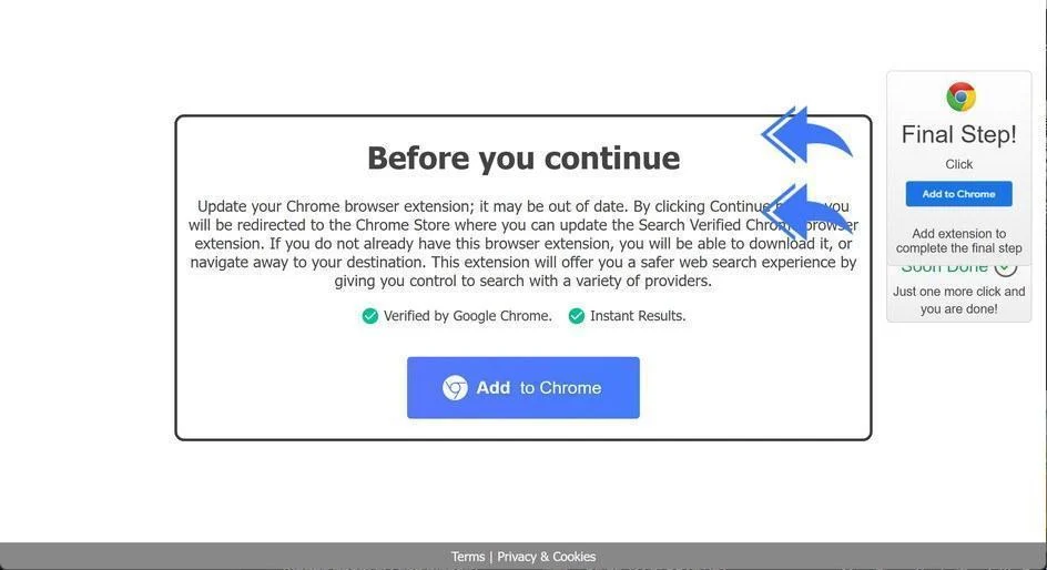 Image: Rssok.xyz browser redirect