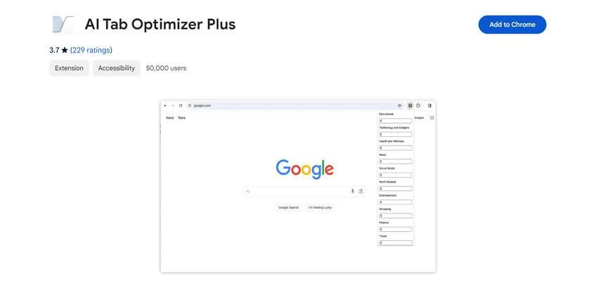 AI Tab Optimizer Plus browser hijacker