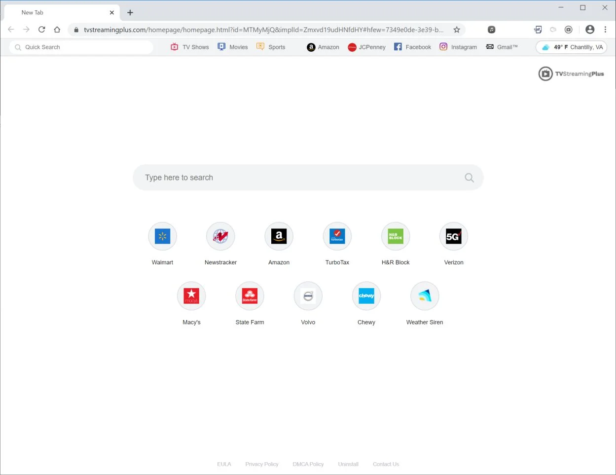 How to remove TV Streaming Plus redirect (Virus Removal Guide) 1 Image: Chrome browser is redirected to TV Streaming Plus