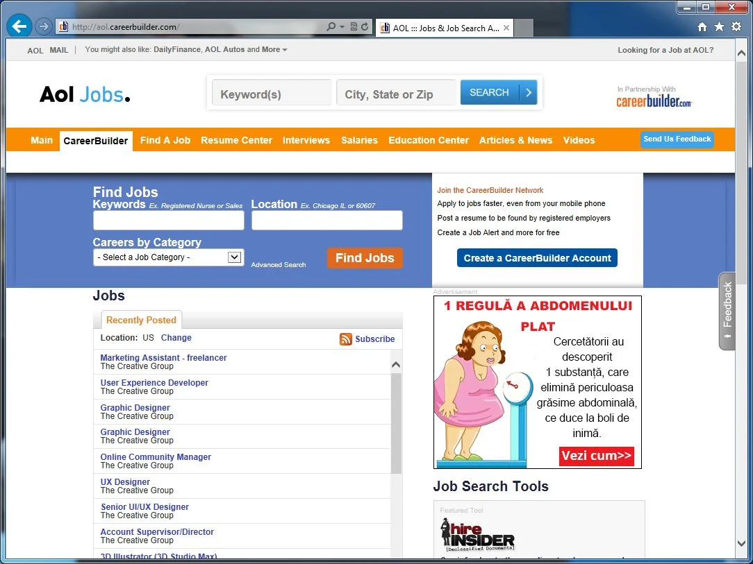 [Image: Aol.careerbuilder.com virus]