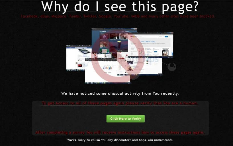 [Image: Why do I see this page virus]