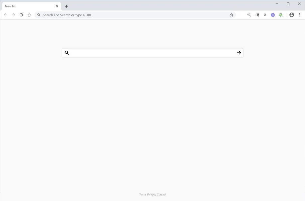 Image: Chrome browser is redirected to Eco Search