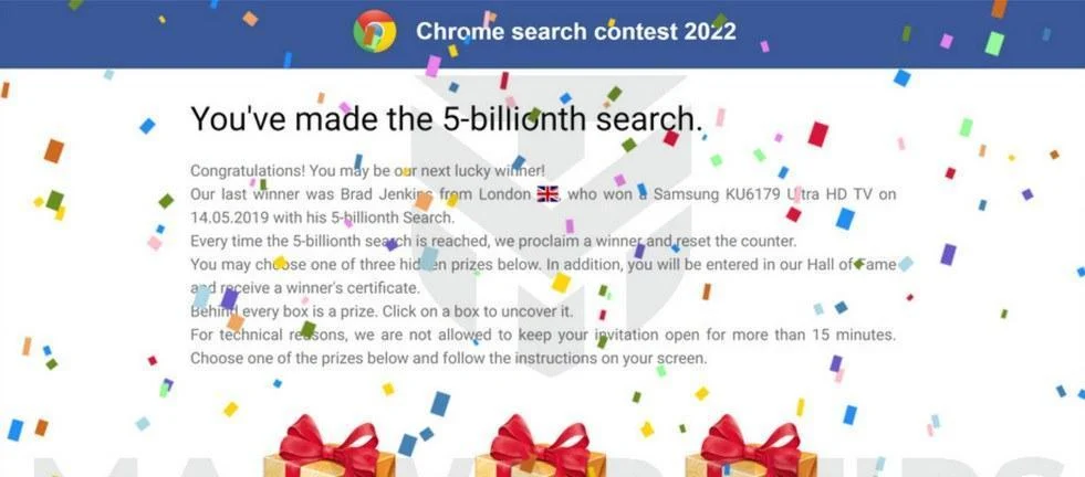Image: Chrome browser is redirected to Drysmallfamily.top