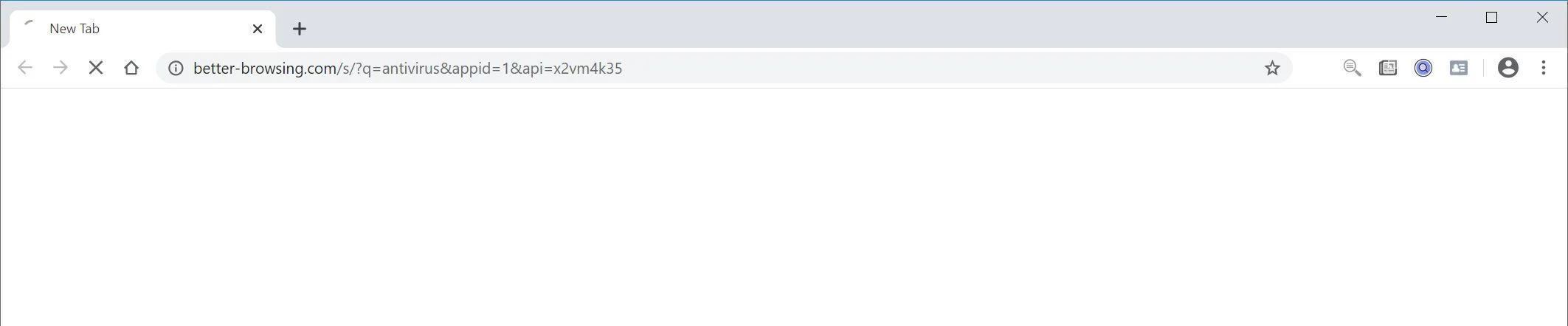 Image: Chrome browser is redirected to Better-browsing.com