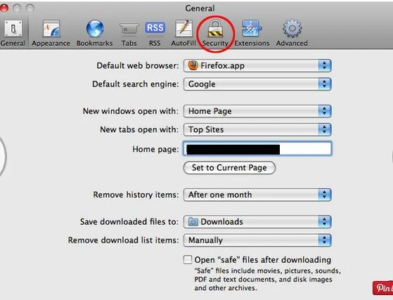 [Image: Select Security from the Safari menu]