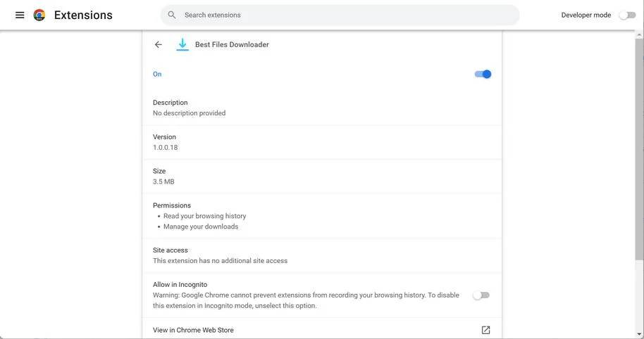 Image: Best Files Downloader Chrome extension