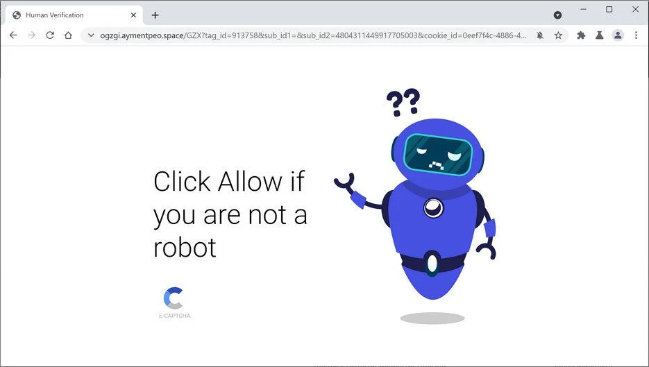 Remove Aymentpeo.space pop-up ads (Virus Removal Guide) 1 Image: Chrome browser is redirected to Aymentpeo.space