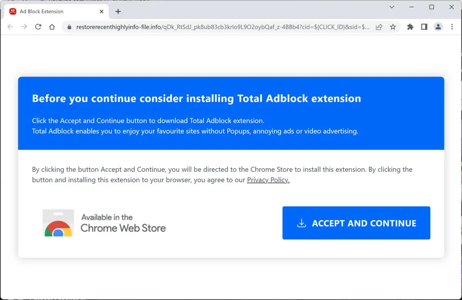 Image: Restorerecenthighlyinfo-file.info Ads