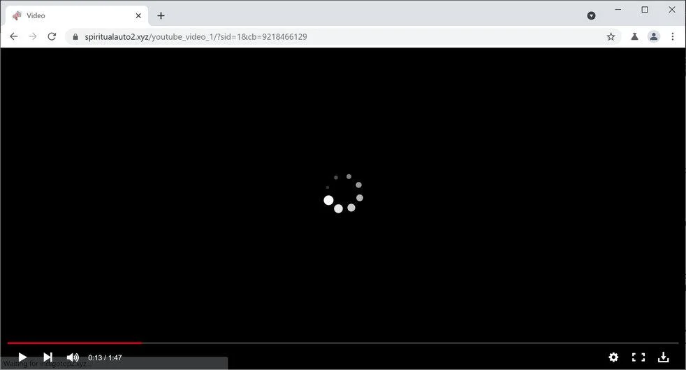 Image: Chrome browser is redirected to Spiritualauto2.xyz