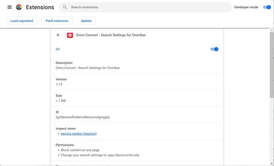 Image: Omni Convert - Search Settings for Omnibar Chrome Extension